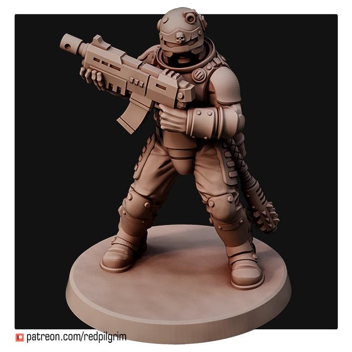 Riot Police Unit x5 Trench Crusade Compatible (Custom Order) - product image 6 of 6