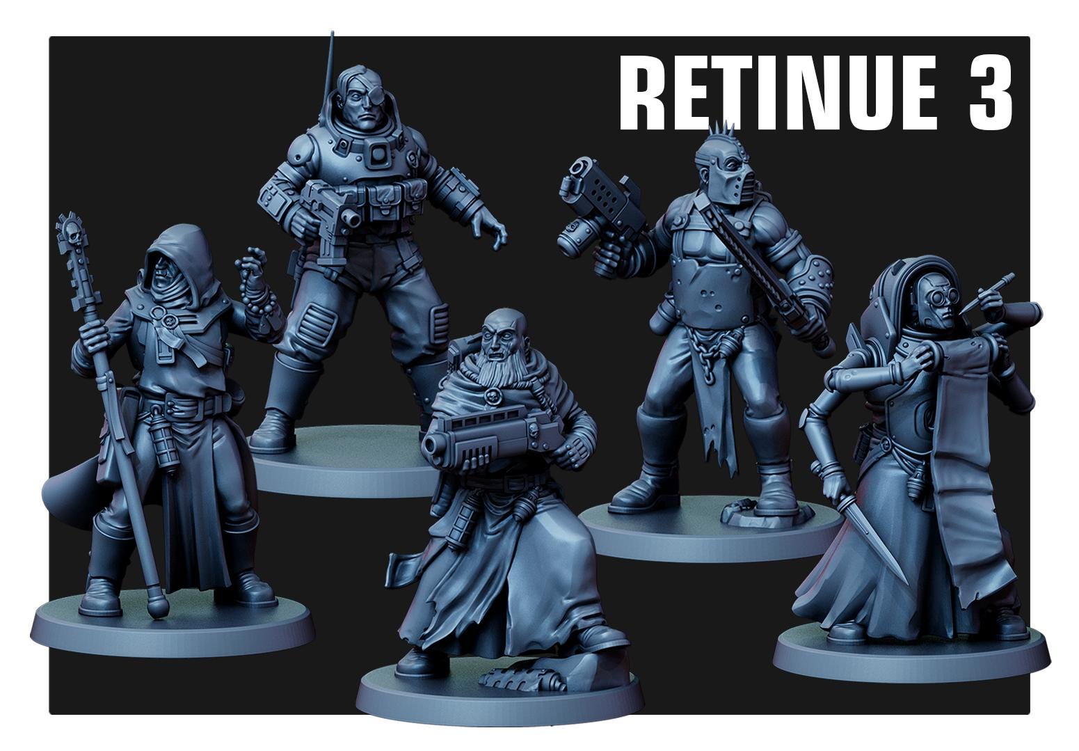 Retinue 3 x5 Trench Crusade Compatible (Custom Order) - product image 1 of 6