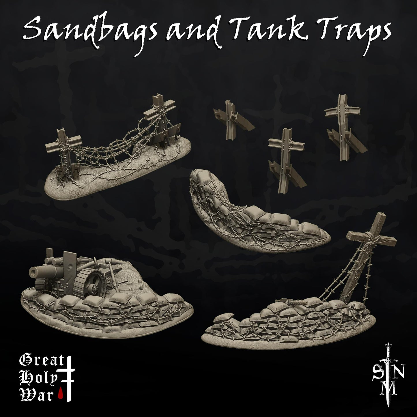 SNM Sandbags and Tank Traps - Trench  Compatible (Custom Order) - product image 1 of 2