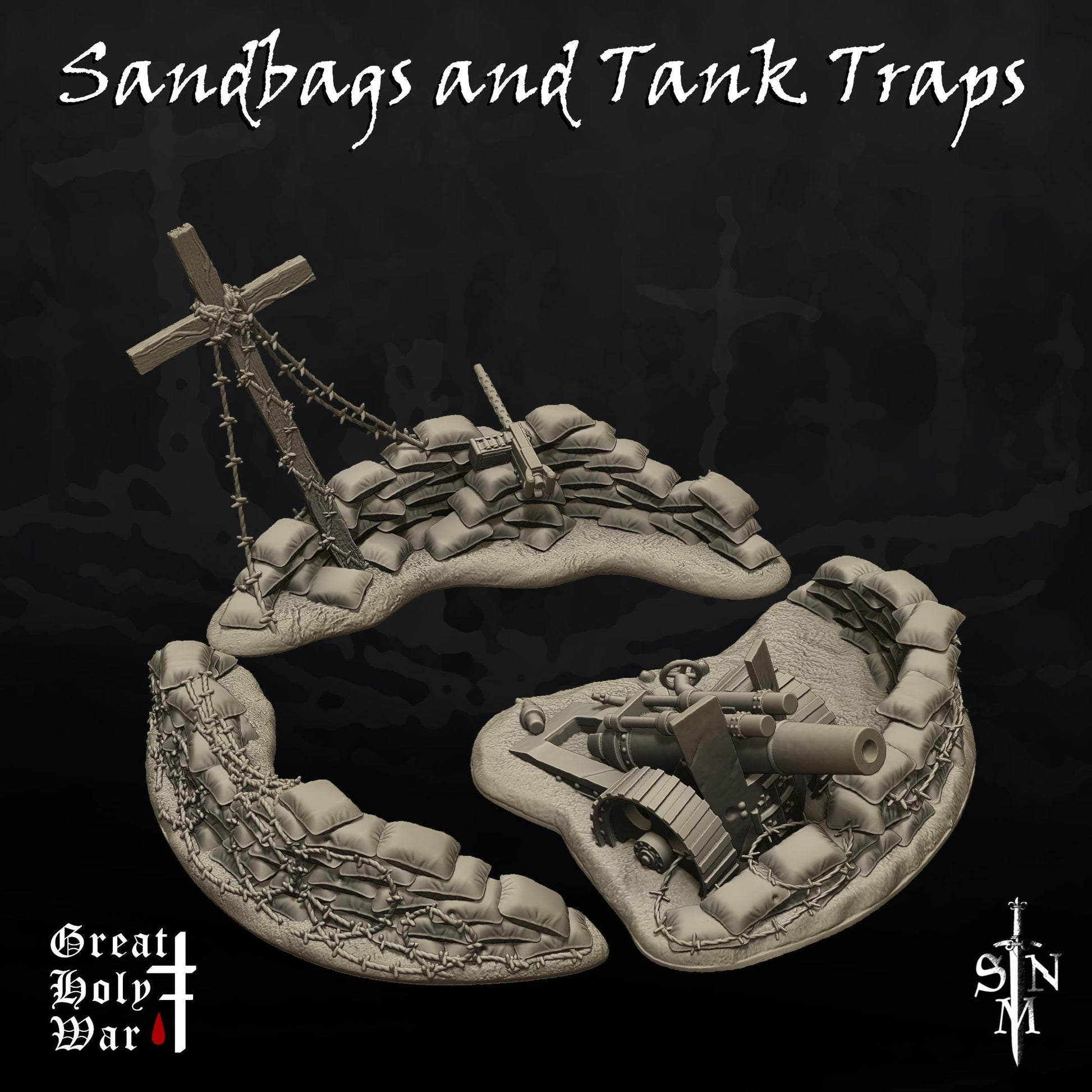 SNM Sandbags and Tank Traps - Trench  Compatible (Custom Order) - product image 2 of 2
