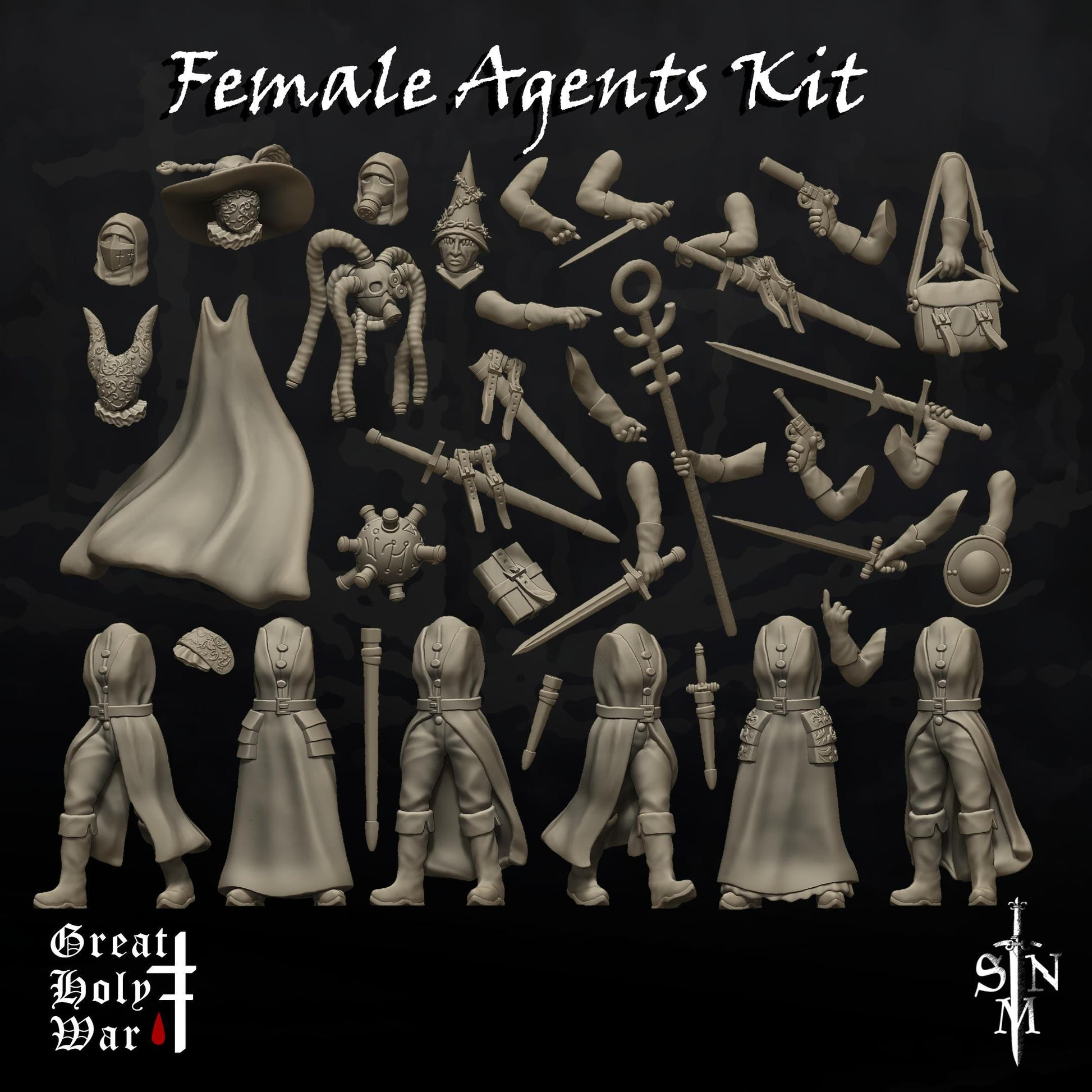 SNM Female Agents Kit - Trench  Compatible (Custom Order) - product image 1 of 3