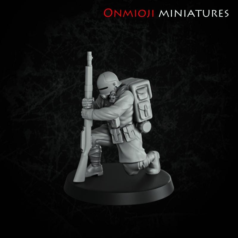 Onmioji Miniatures Fanatic Trooper Praying - Trench Crusade Compatible (Custom Order) - product image