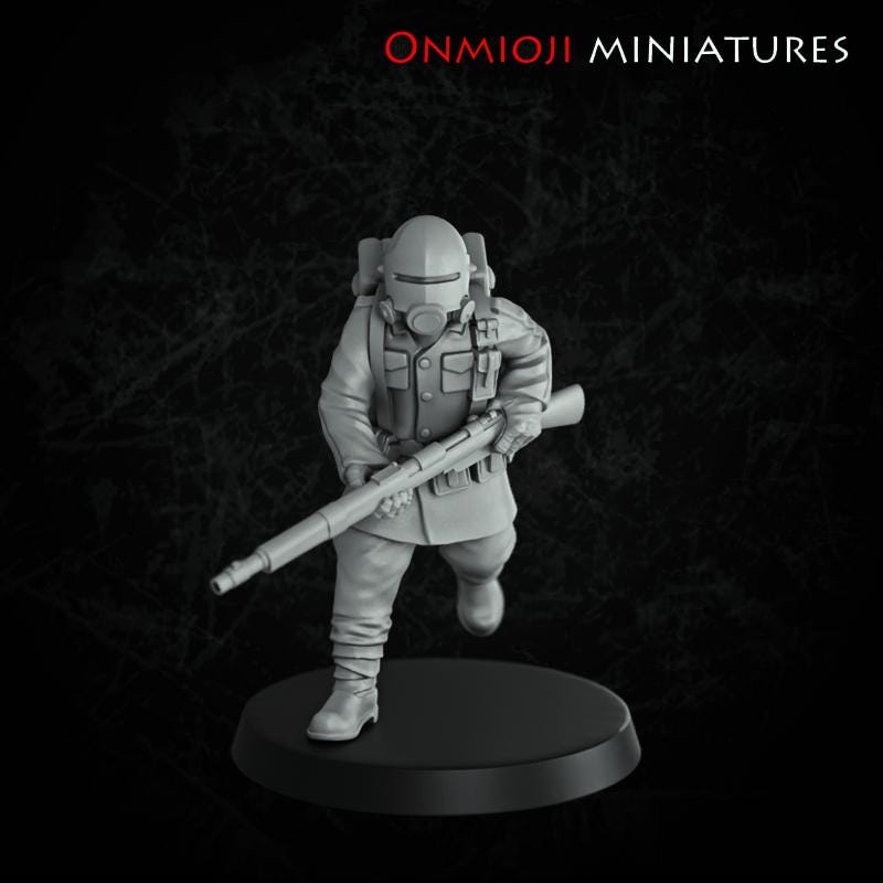 Onmioji Miniatures Fanatic Trooper Running - Trench Crusade Compatible (Custom Order) - product image
