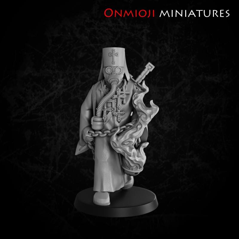 Onmioji Miniatures Fanatic Priest with Incensory - Trench Crusade Compatible (Custom Order) - product image