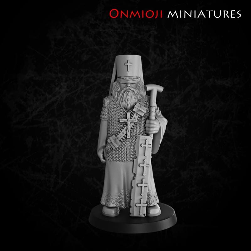 Onmioji Miniatures Fanatic Priest with Sword - Trench Crusade Compatible (Custom Order) - product image