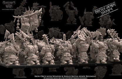 Avatars of War Iron Orcs Weapon and Shield Regiment - Fantasy / D&D (Custom Order) - product image 4 of 7