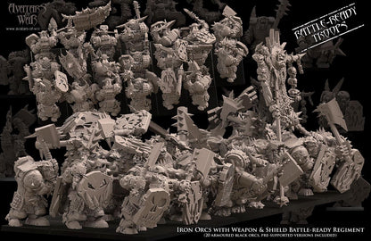 Avatars of War Iron Orcs Weapon and Shield Regiment - Fantasy / D&D (Custom Order) - product image 5 of 7