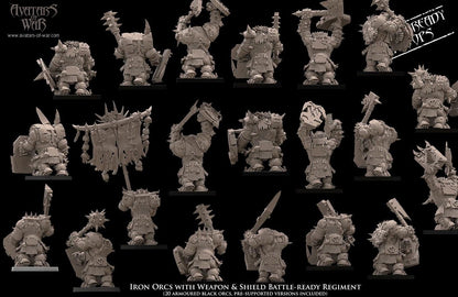 Avatars of War Iron Orcs Weapon and Shield Regiment - Fantasy / D&D (Custom Order) - product image 7 of 7