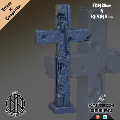 Kaitech Terrain Concrete Damaged Cross - Trench  Compatible (Custom Order) - product image 1 of 3