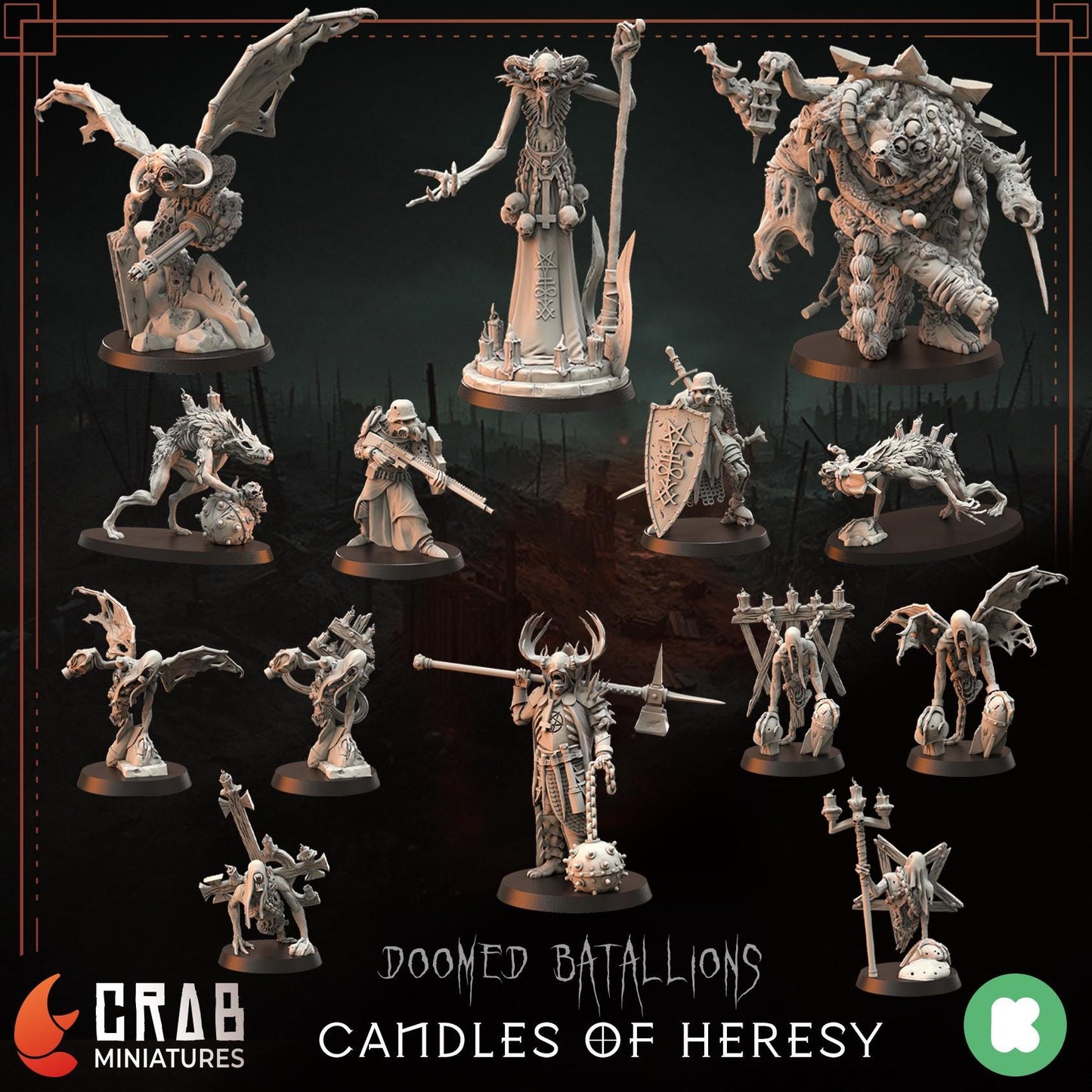 Crab Miniatures Doomed Battalions Bundle - Trench  Compatible (Custom Order) - product image 1 of 2