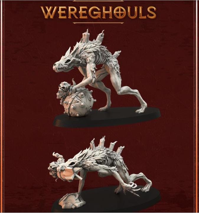 Crab Miniatures Wereghouls - Trench  Compatible (Custom Order) - product image 1 of 2