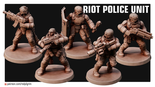 Riot Police Unit x5 Trench Crusade Compatible (Custom Order) - product image 1 of 6