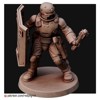 Riot Police Unit x5 Trench Crusade Compatible (Custom Order) - product image 5 of 6