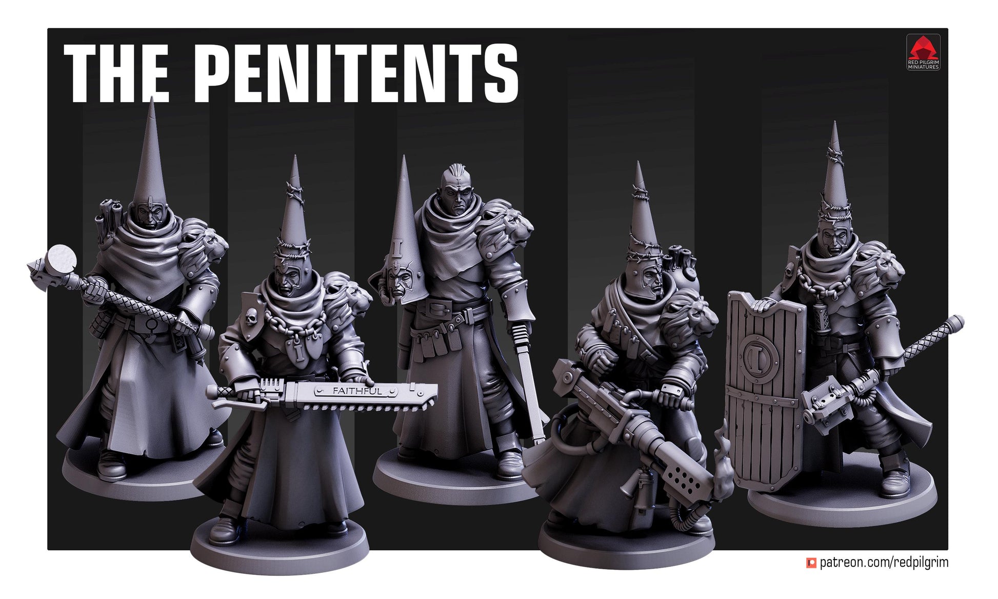 The Penitents x5 Trench Crusade Compatible (Custom Order) - product image 1 of 6