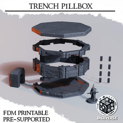 Diceverse Trench Terrain: Pillbox - Trench  Compatible (Custom Order) - product image 2 of 3