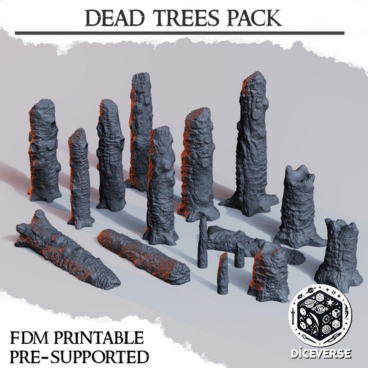 Diceverse Trench Terrain: Dead (burned) Trees Pack - Trench  Compatible (Custom Order) - product image
