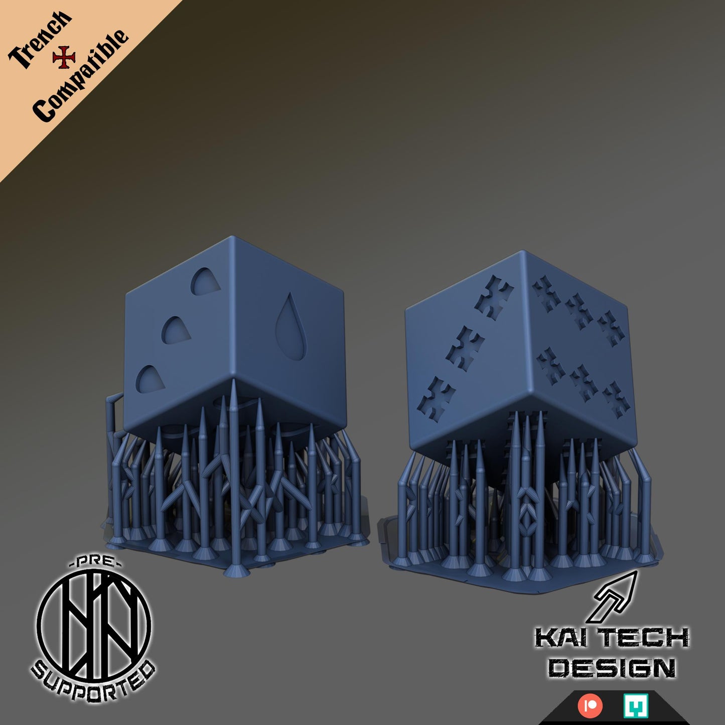 Kaitech Blood / Faith Dice - Trench  Compatible (Custom Order) - product image 2 of 2
