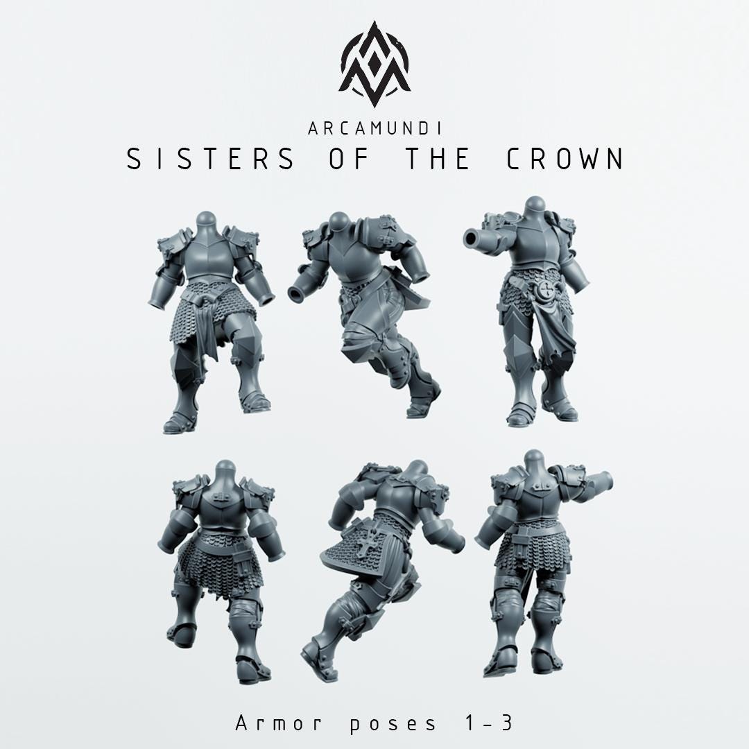Arcamundi Sisters of the Crown Nun Kit x6 - Trench  Compatible (Custom Order) - product image 2 of 7