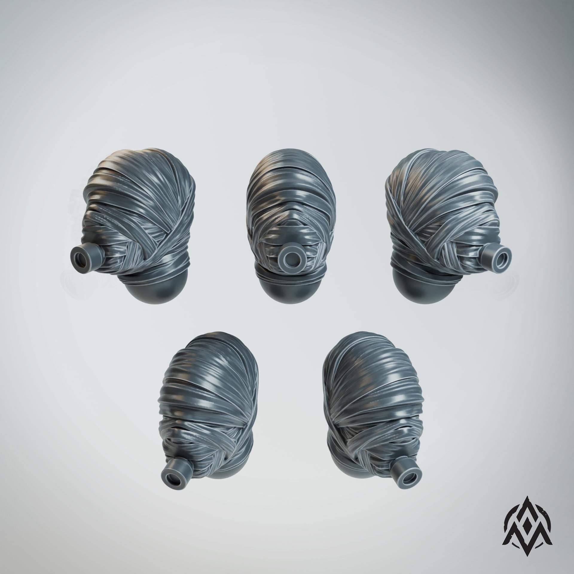 Arcamundi Leprous Pilgrim Bandaged Heads x20 - Trench  Compatible (Custom Order) - product image 1 of 2