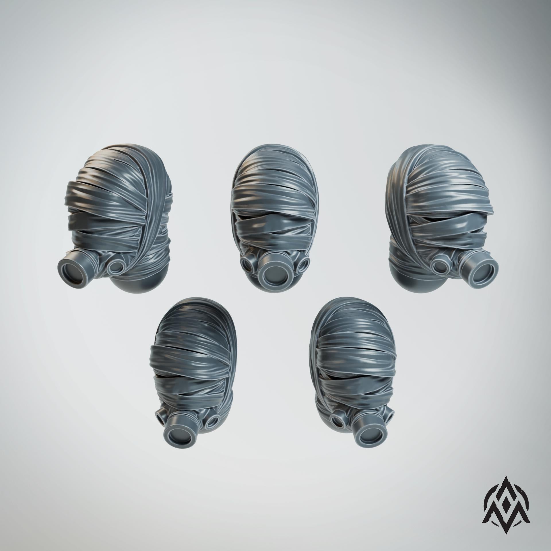 Arcamundi Leprous Pilgrim Bandaged Heads x20 - Trench  Compatible (Custom Order) - product image 2 of 2
