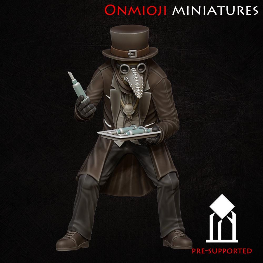 Onmioji Miniatures Plague Doctor with Syringe - Trench Crusade Compatible (Custom Order) - product image