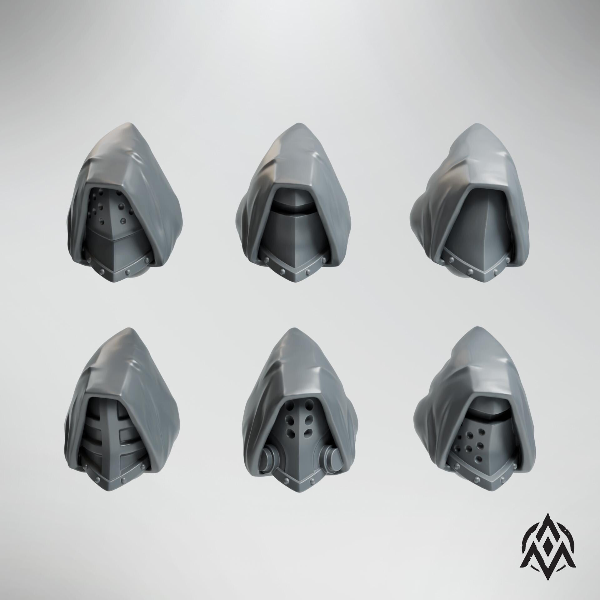 Arcamundi Templar Hooded Heads x20 - Trench  Compatible (Custom Order) - product image