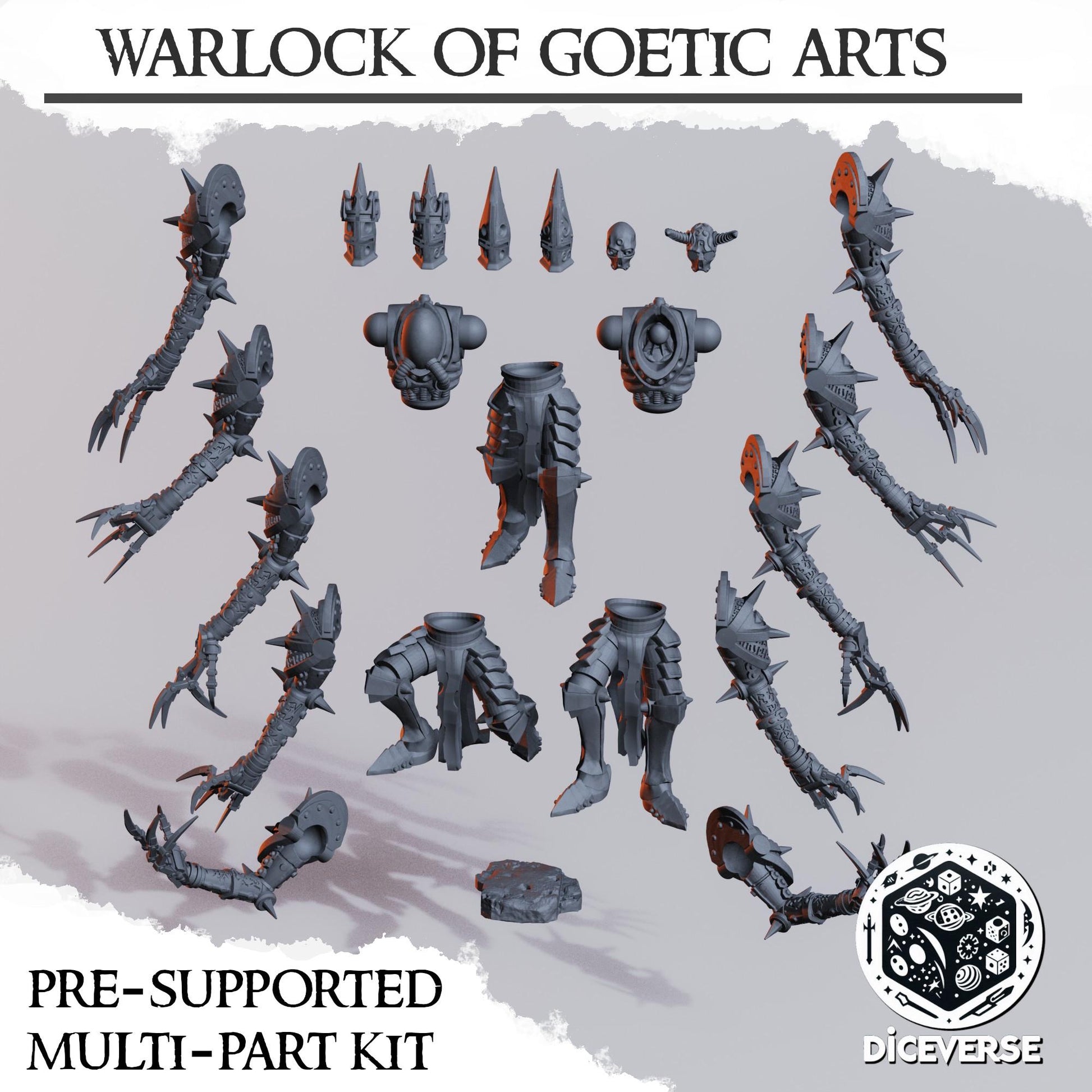 Diceverse Warlock of Goetic Arts Kit - Trench  Compatible (Custom Order) - product image 1 of 5