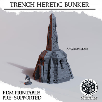 Diceverse Trench Terrain: Heretic Bunker - Trench  Compatible (Custom Order) - product image 1 of 2
