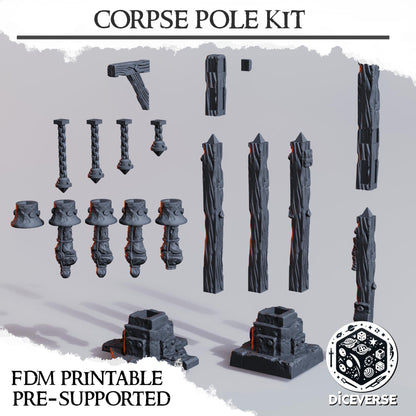 Diceverse Trench Terrain: Corpse Pole Kit - Trench  Compatible (Custom Order) - product image 3 of 3