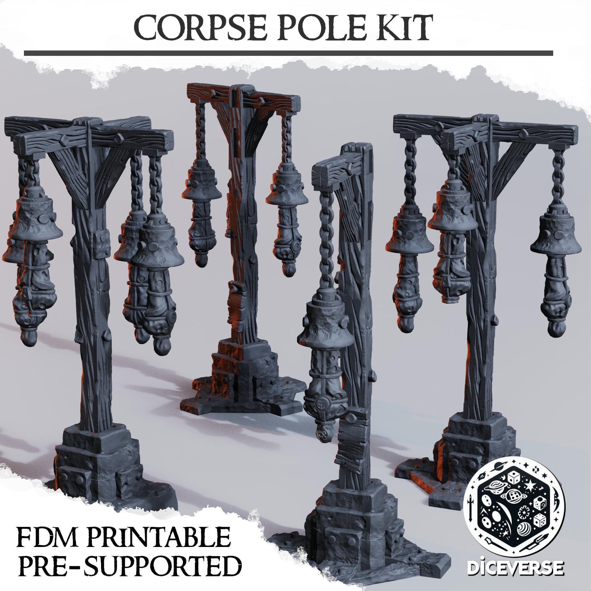 Diceverse Trench Terrain: Corpse Pole Kit - Trench  Compatible (Custom Order) - product image 1 of 3