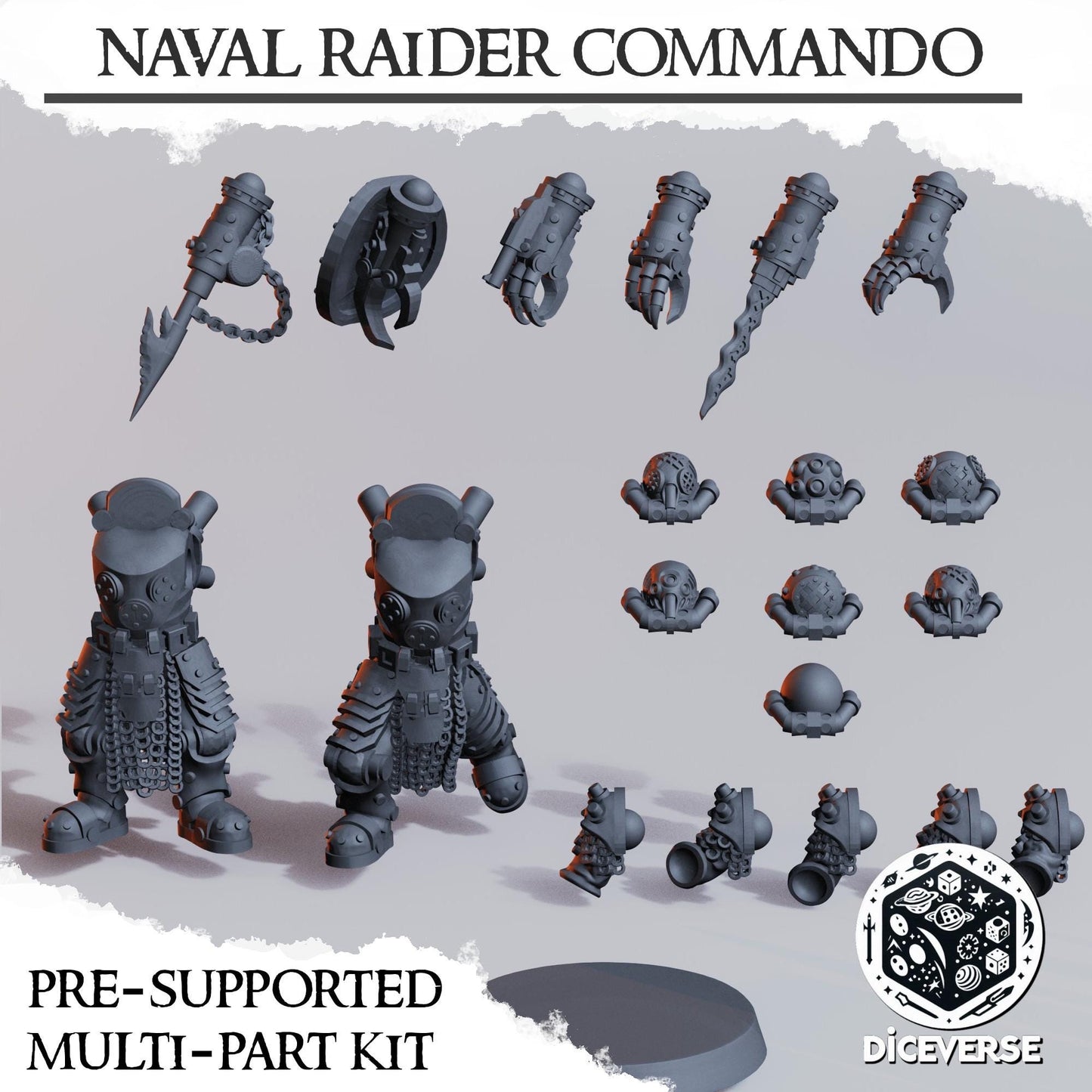 Diceverse Heretic Naval Raider (Death) Commando Kit - Trench  Compatible (Custom Order) - product image 1 of 4