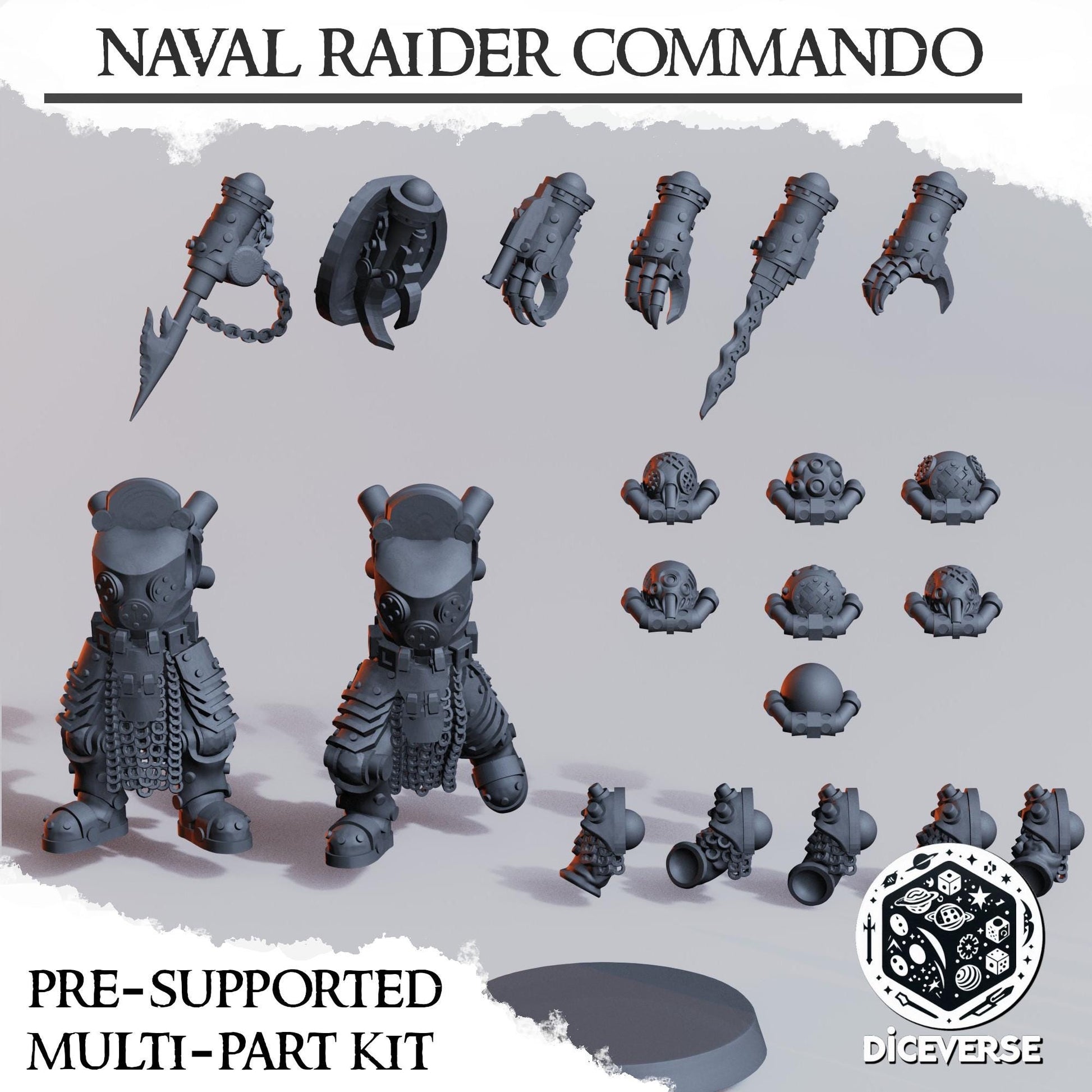 Diceverse Heretic Naval Raider (Death) Commando Kit - Trench  Compatible (Custom Order) - product image 1 of 4