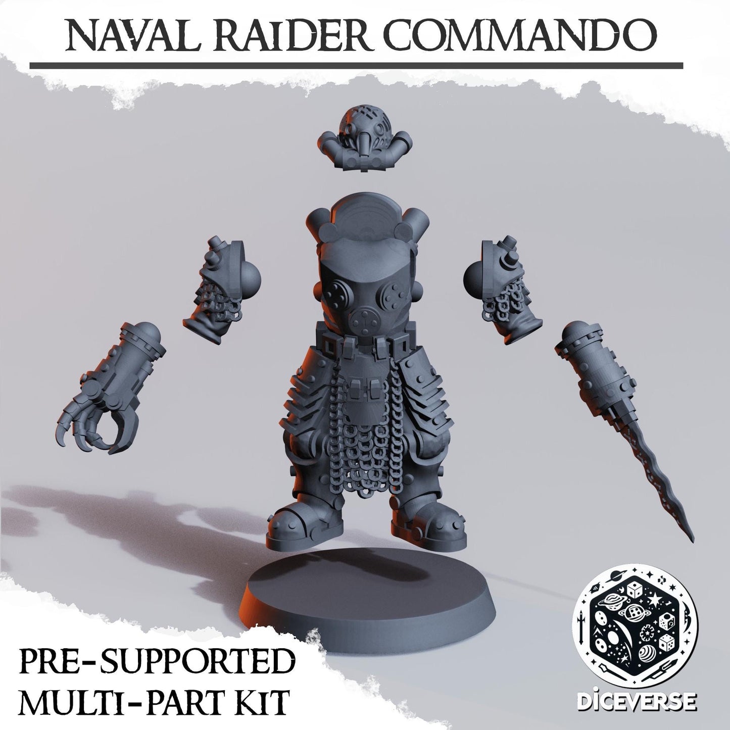 Diceverse Heretic Naval Raider (Death) Commando Kit - Trench  Compatible (Custom Order) - product image 2 of 4