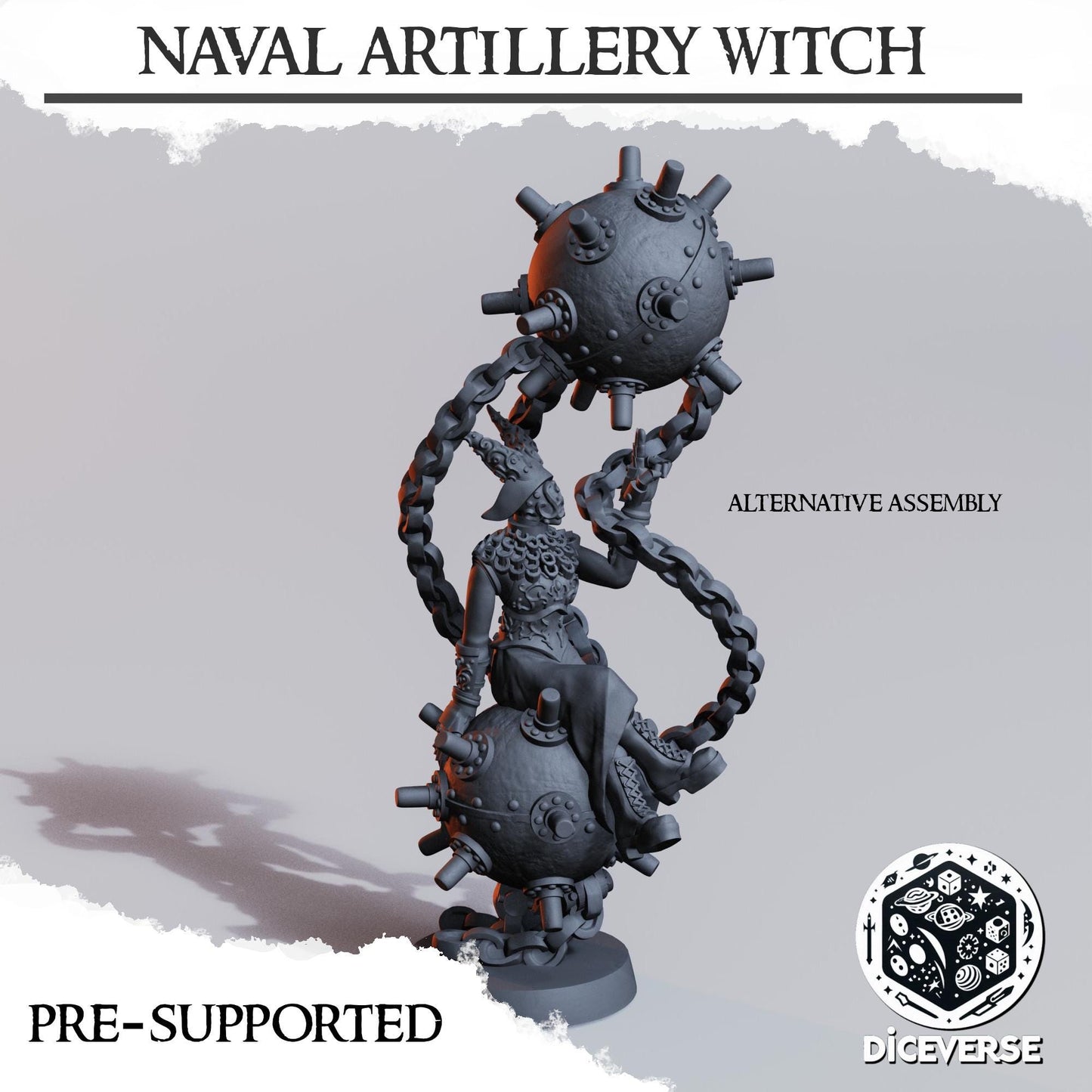 Diceverse Naval Artillery Witch - Trench  Compatible (Custom Order) - product image 1 of 3