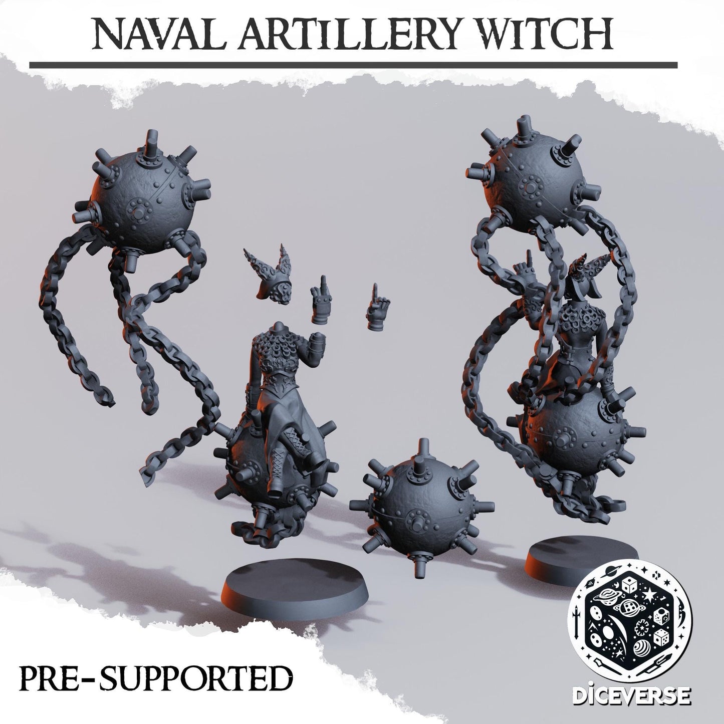 Diceverse Naval Artillery Witch - Trench  Compatible (Custom Order) - product image 2 of 3