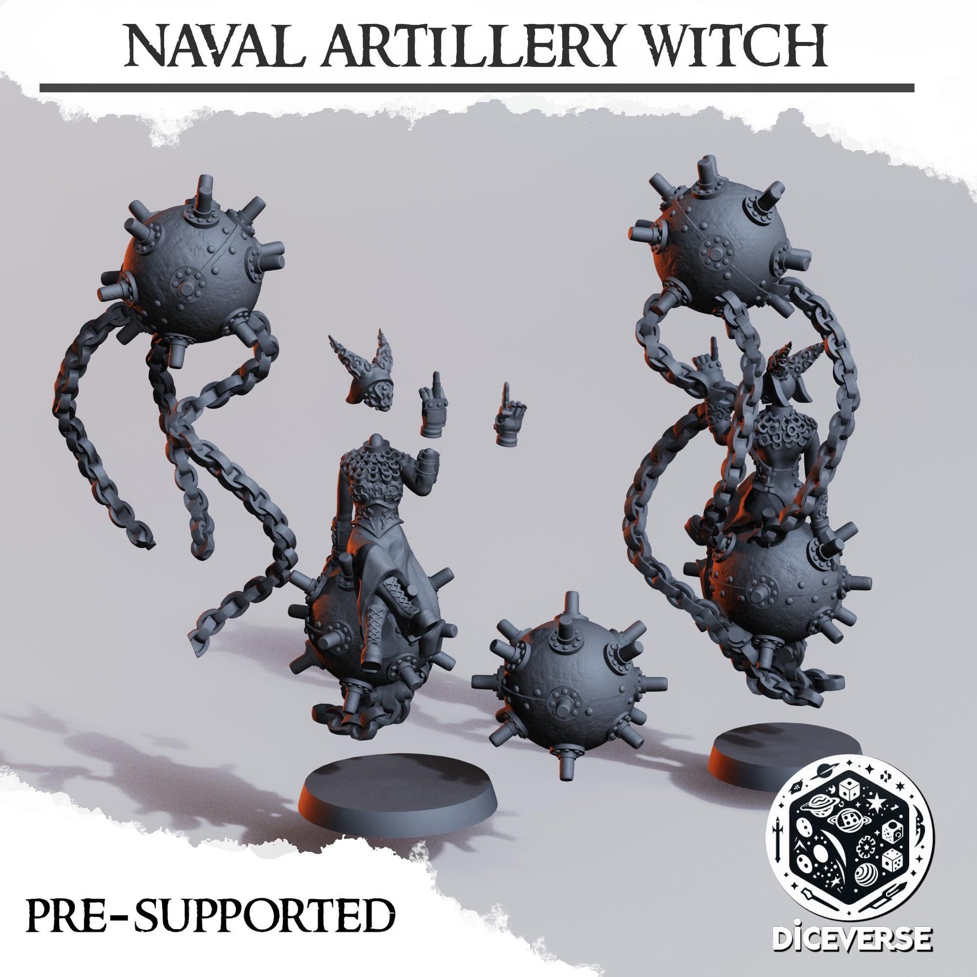 Diceverse Naval Artillery Witch - Trench  Compatible (Custom Order) - product image 2 of 3