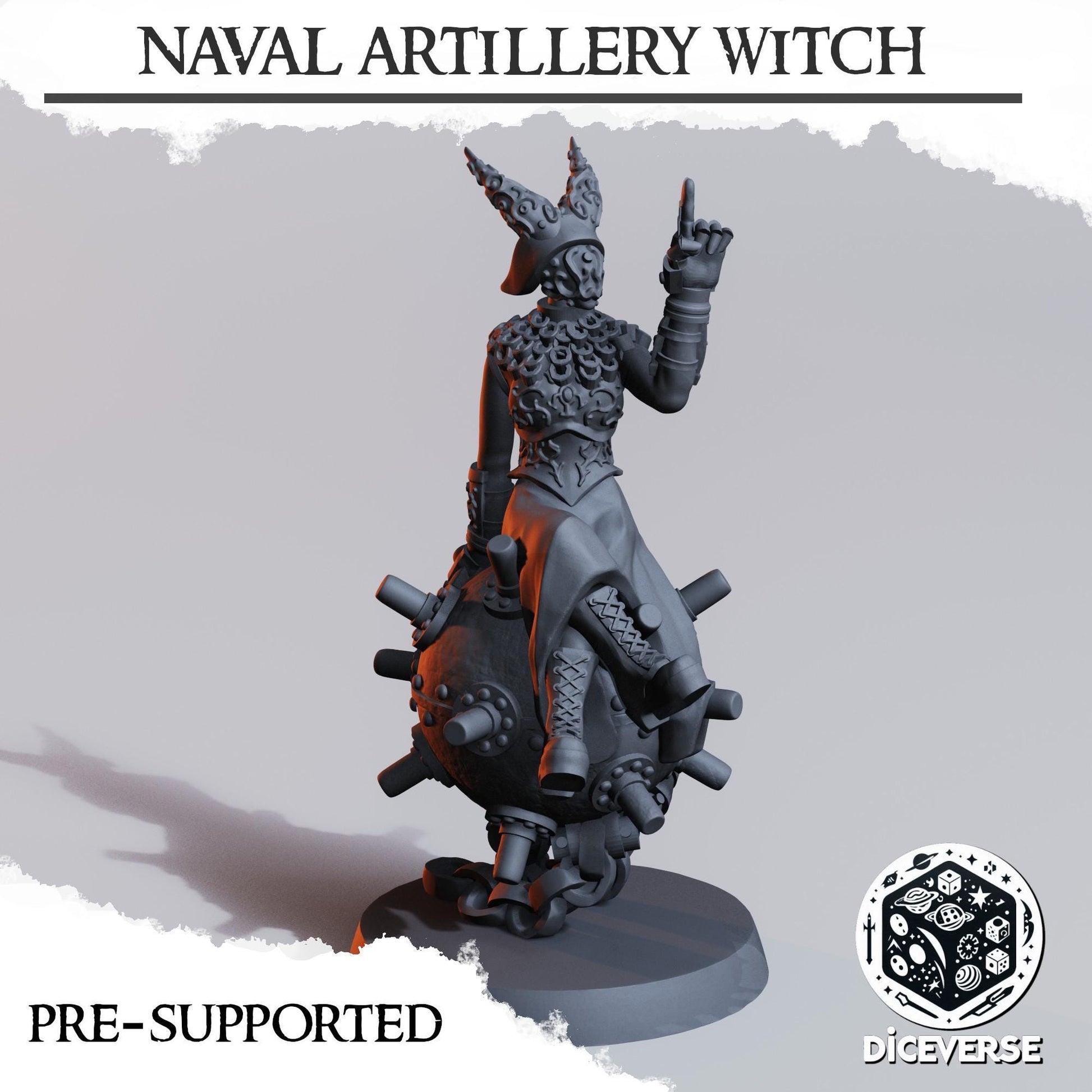 Diceverse Naval Artillery Witch - Trench  Compatible (Custom Order) - product image 3 of 3