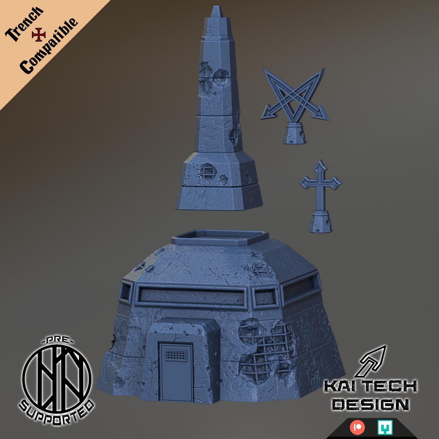 Kaitech Trench Terrain Bunker - Trench  Compatible (Custom Order) - product image 1 of 2