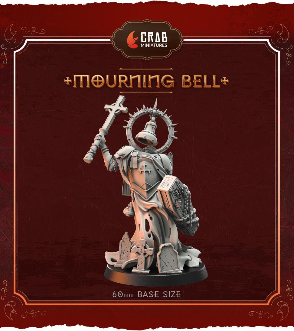 Crab Miniatures Wraith Pilgrims Mourning Bell - Trench  Compatible (Custom Order) - product image 1 of 2