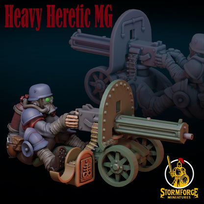 Stormforge Miniatures Heretic Cultist Heavy MG- Trench  Compatible (Custom Order) - product image 1 of 3