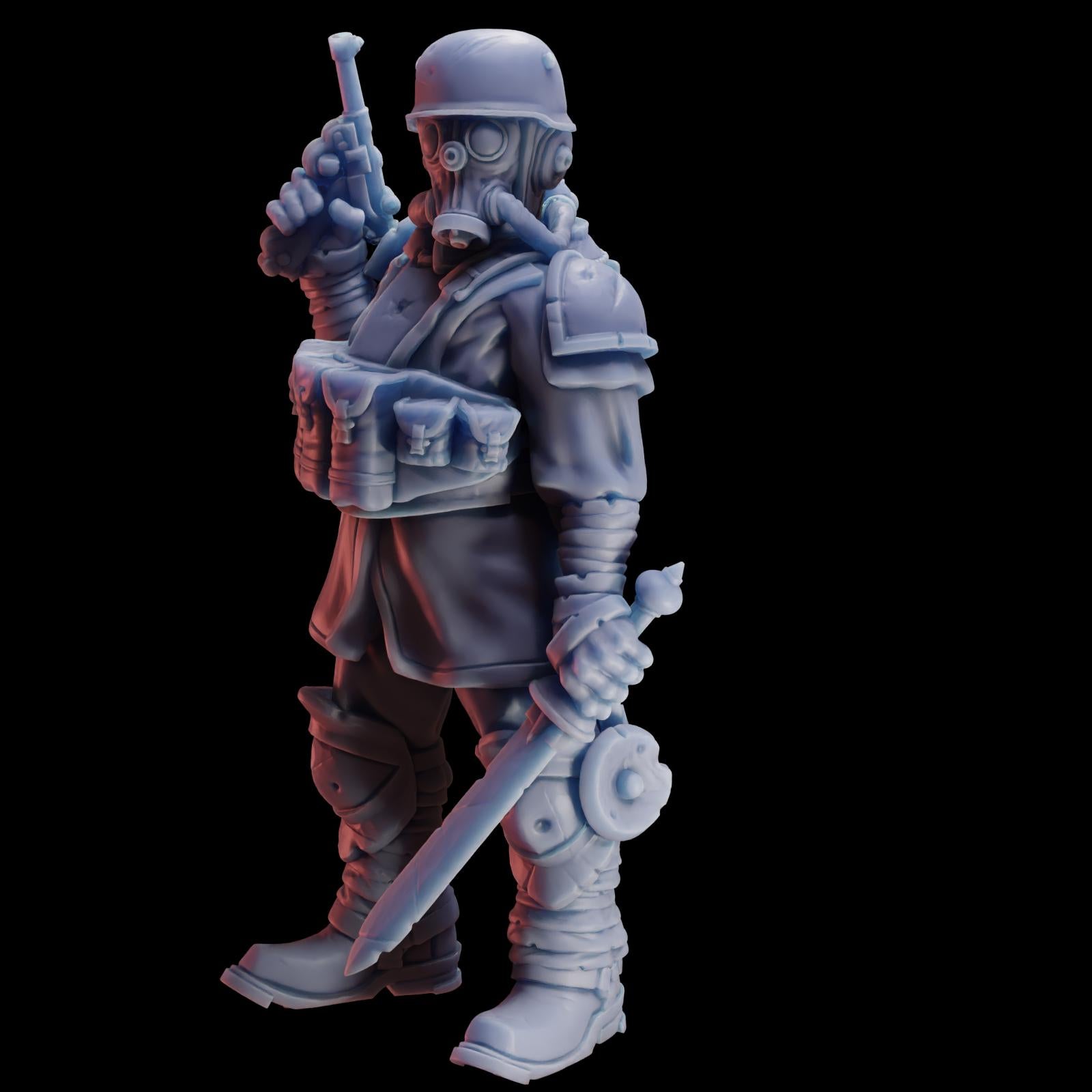 Stormforge Miniatures Heretic Marine Captain 01 - Trench  Compatible (Custom Order) - product image 4 of 5