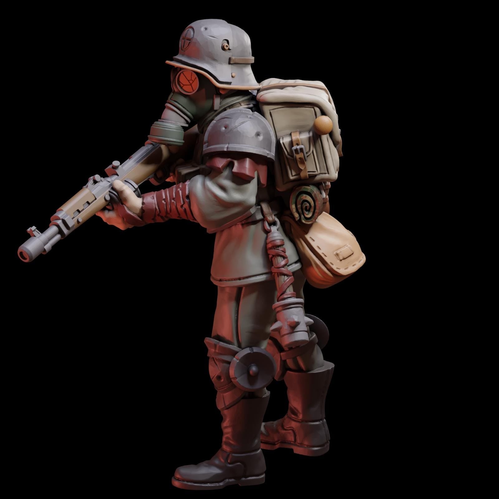 Stormforge Miniatures Heretic Rifleman 05 - Trench  Compatible (Custom Order) - product image 2 of 4