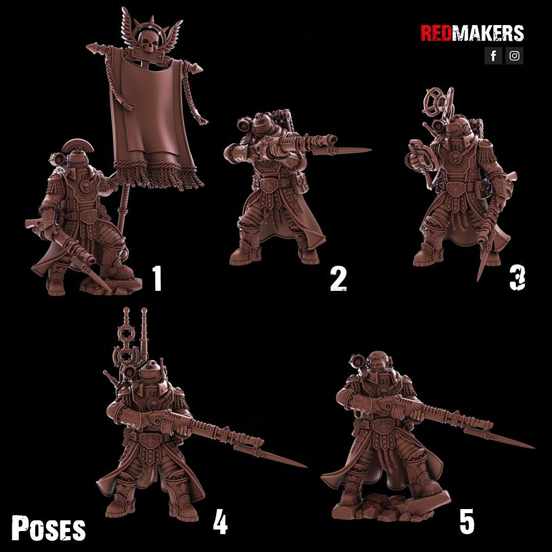 Red Makers Solar Guard Tactical Command Squad x5 (Custom Order) - product image 2 of 5