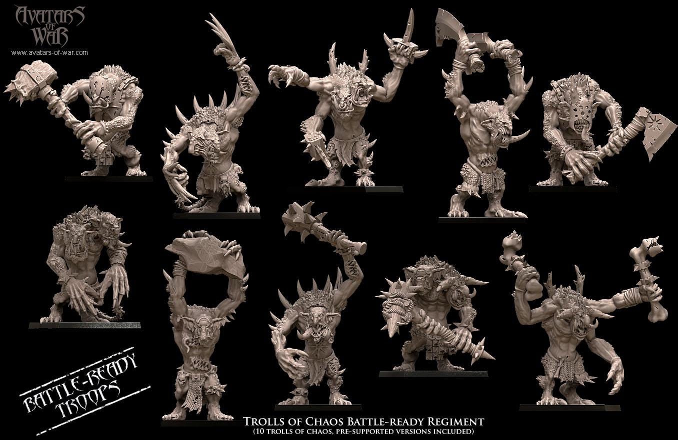 Avatars of War Chaos Trolls - Fantasy / D&D (Custom Order) - product image 3 of 4