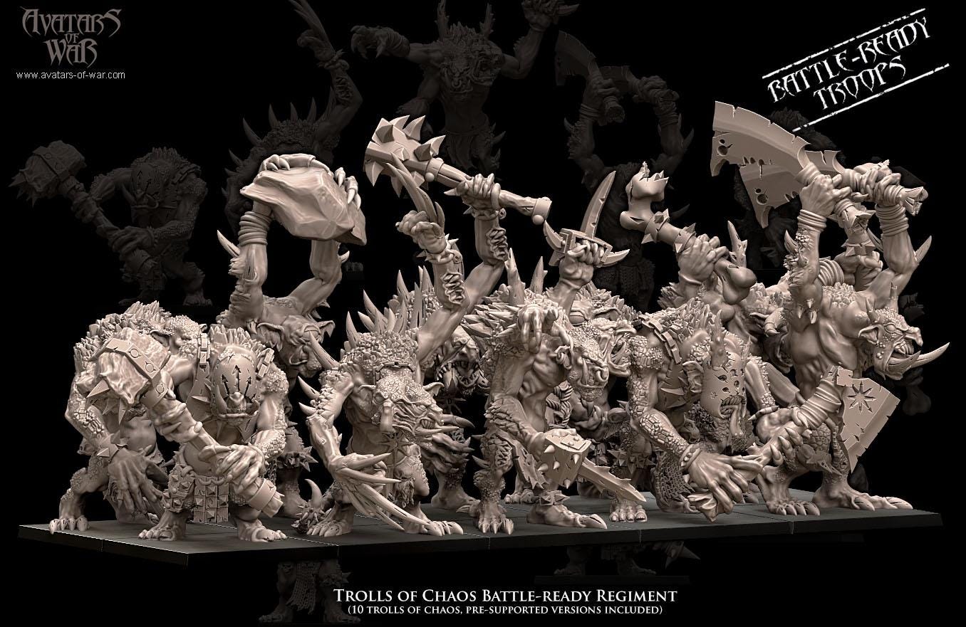 Avatars of War Chaos Trolls - Fantasy / D&D (Custom Order) - product image 1 of 4