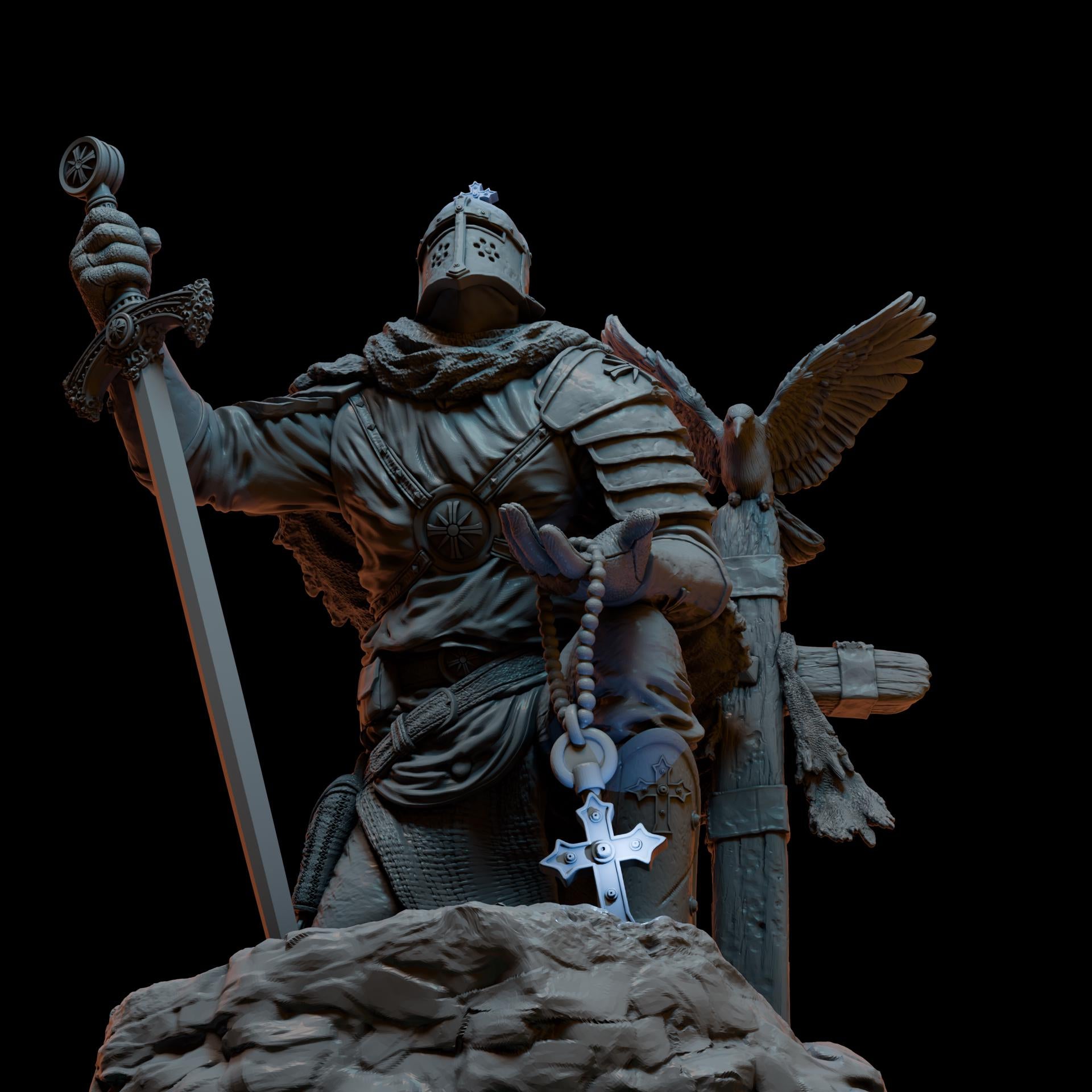 Proxy Realms Sons of Loyola - Iron Torquemada Kneeling - Trench  Compatible (Custom Order) - product image 2 of 4