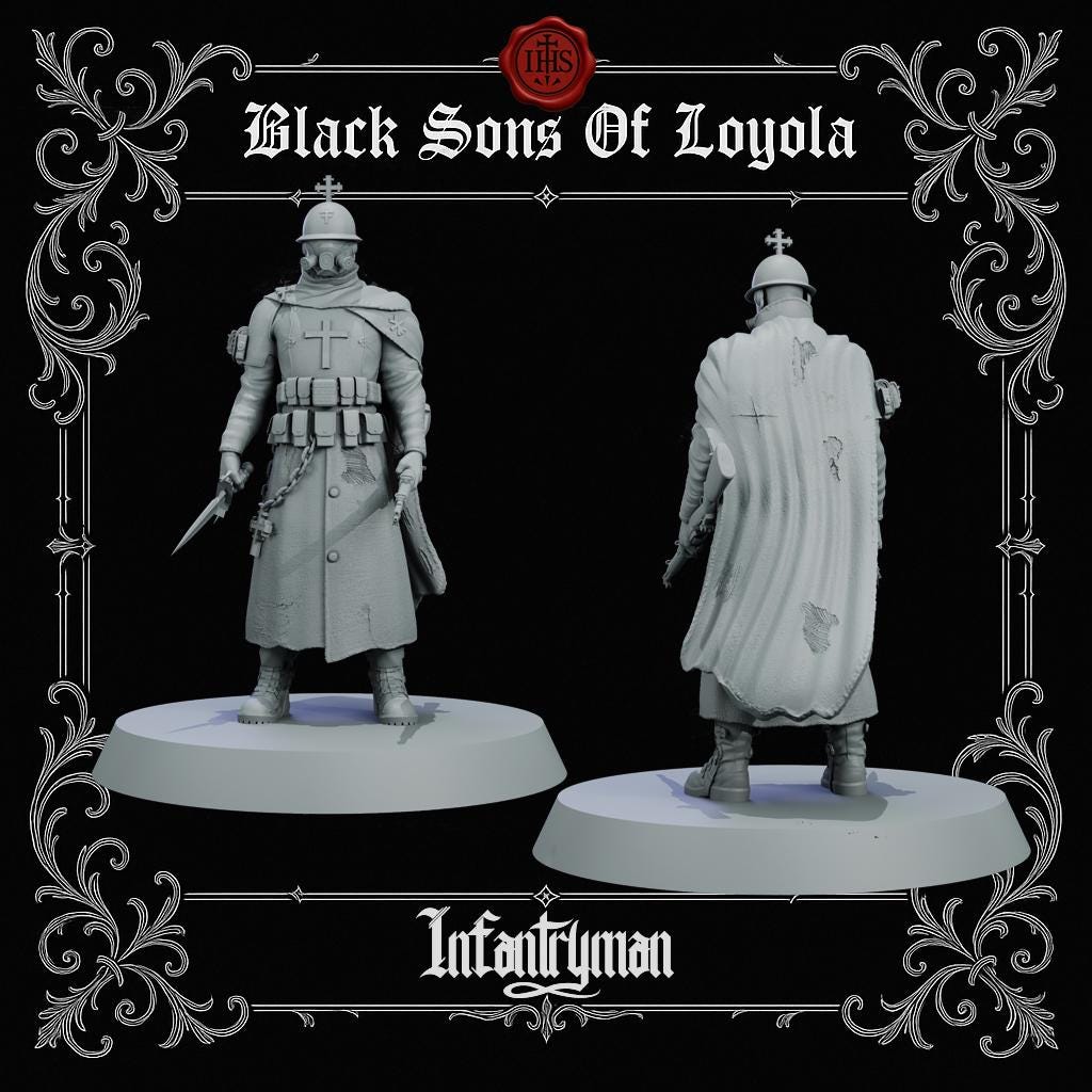 Proxy Realms Sons of Loyola - Infantry Man 2 - Trench  Compatible (Custom Order) - product image 1 of 2
