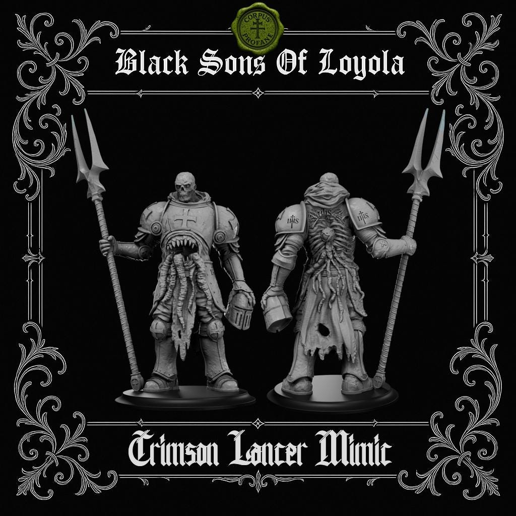Proxy Realms Sons of Loyola - The Crimson Lancer Mimic - Trench  Compatible (Custom Order) - product image 1 of 4