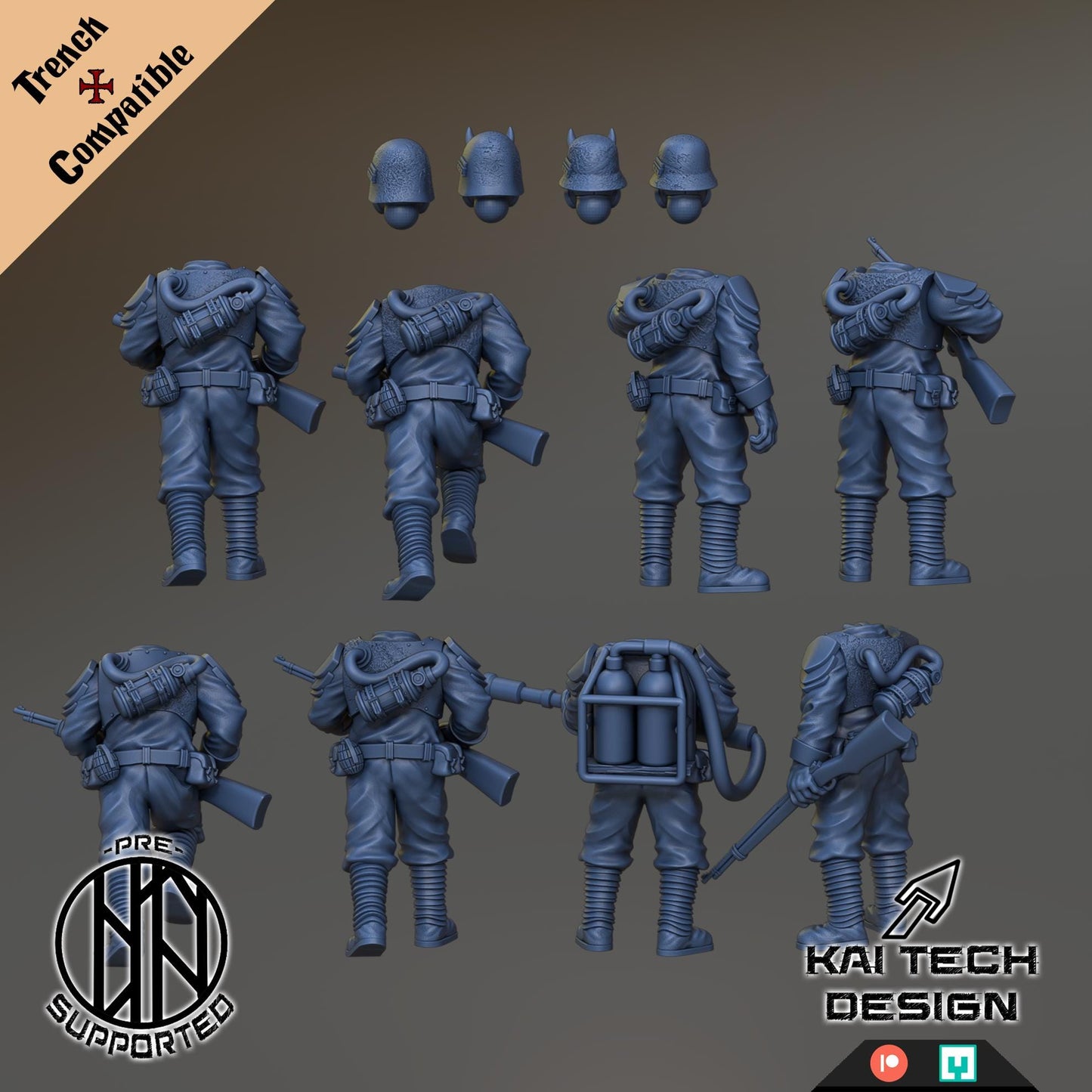 Kaitech Heretic Troopers - Trench  Compatible (Custom Order) - product image 2 of 2