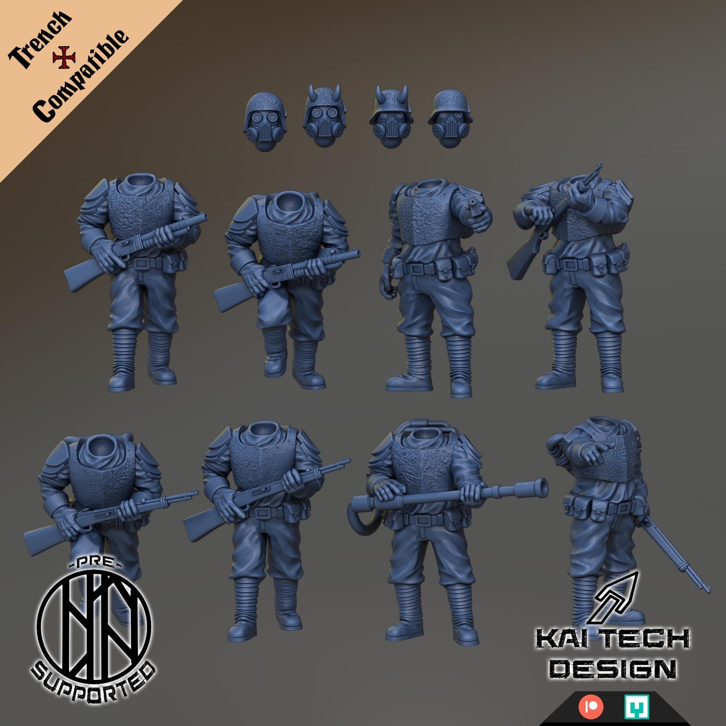 Kaitech Heretic Troopers - Trench  Compatible (Custom Order) - product image 1 of 2